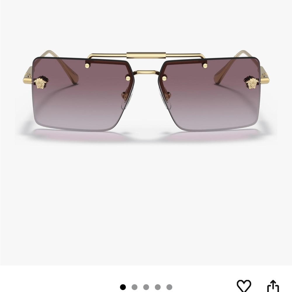 Versace Gold Frame Sunglasses with Black Lenses